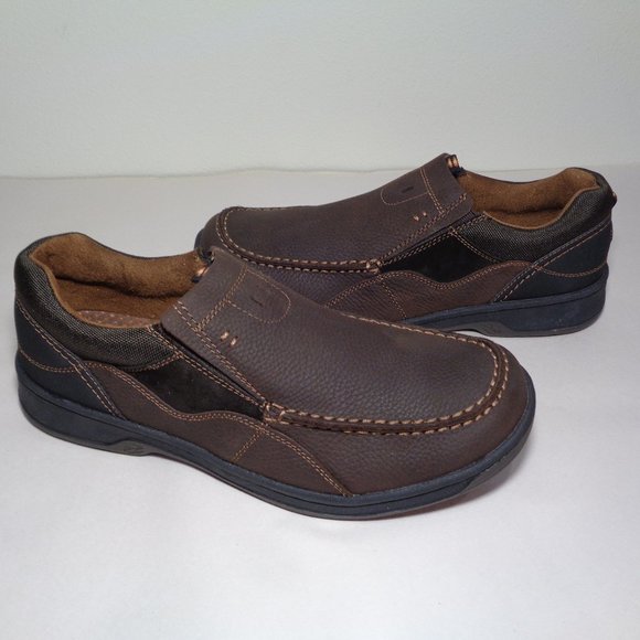 Nunn Bush Size 10.5 M BROOKSTON Brown Leather Slip On Loafers New Men's Shoes - Picture 1 of 14
